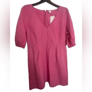 NWOT Melrose and Market pink dress, Size Large, puff sleeves
